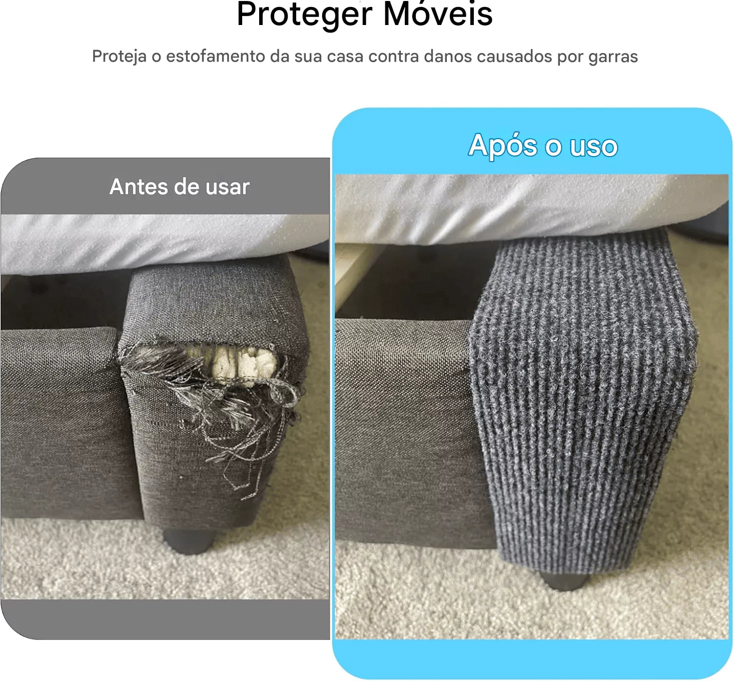 Protetor de Sofá Anti Gatos - Tecido Arranhador Adesivo para Móveis | Lar da Ana