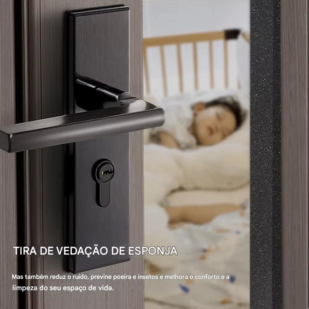 Borracha Veda som para Porta e Janela - Anti Ruído Protetor Acústico lar da ana