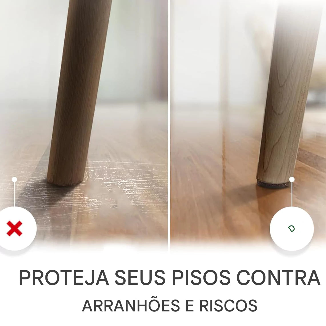 Kit 48 Feltro de Borracha Antiderrapante para Proteção de Pé de Cadeira e Móveis lar da ana