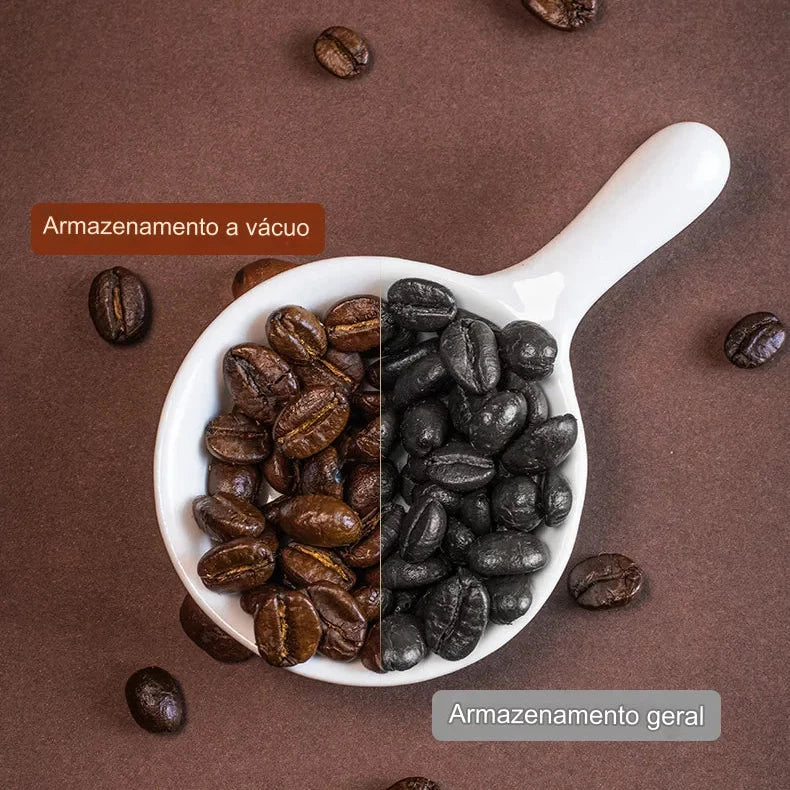 Pote Hermético de Vidro para Mantimentos com Tampa Botão à Vácuo lar da ana