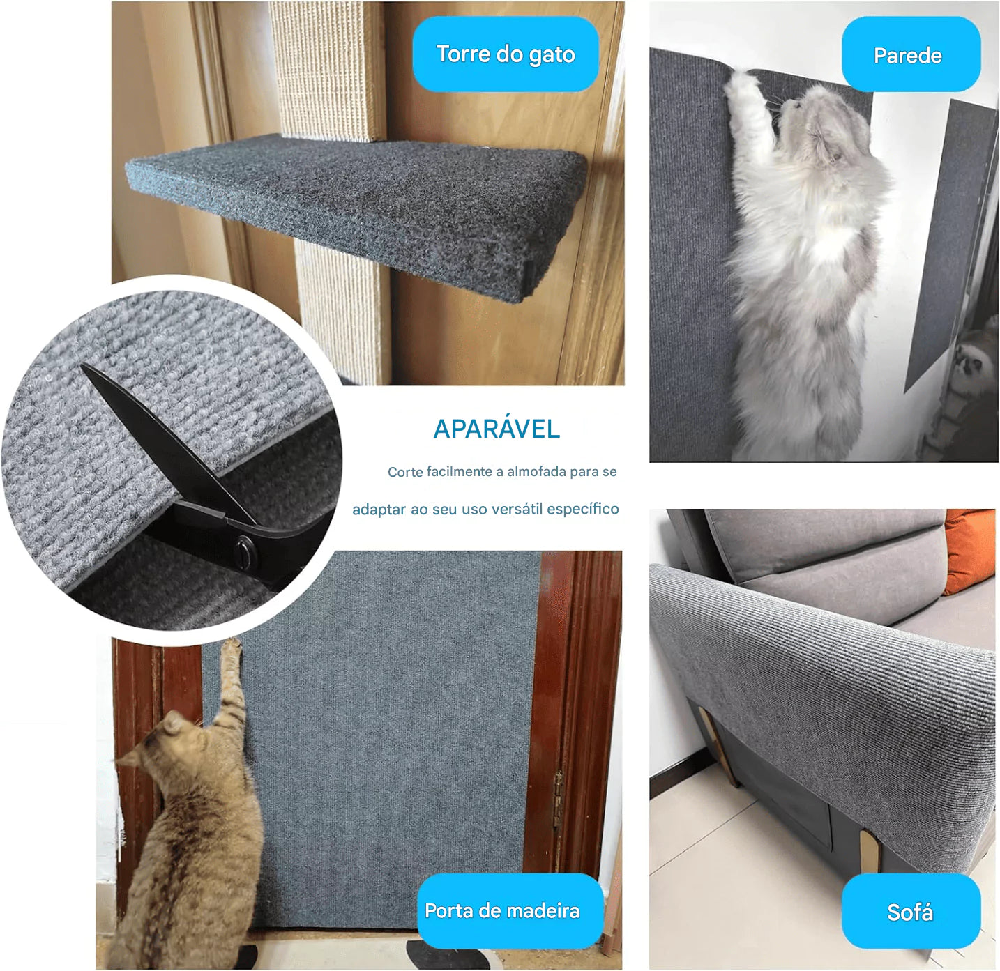 Protetor de Sofá Anti Gatos - Tecido Arranhador Adesivo para Móveis | Lar da Ana