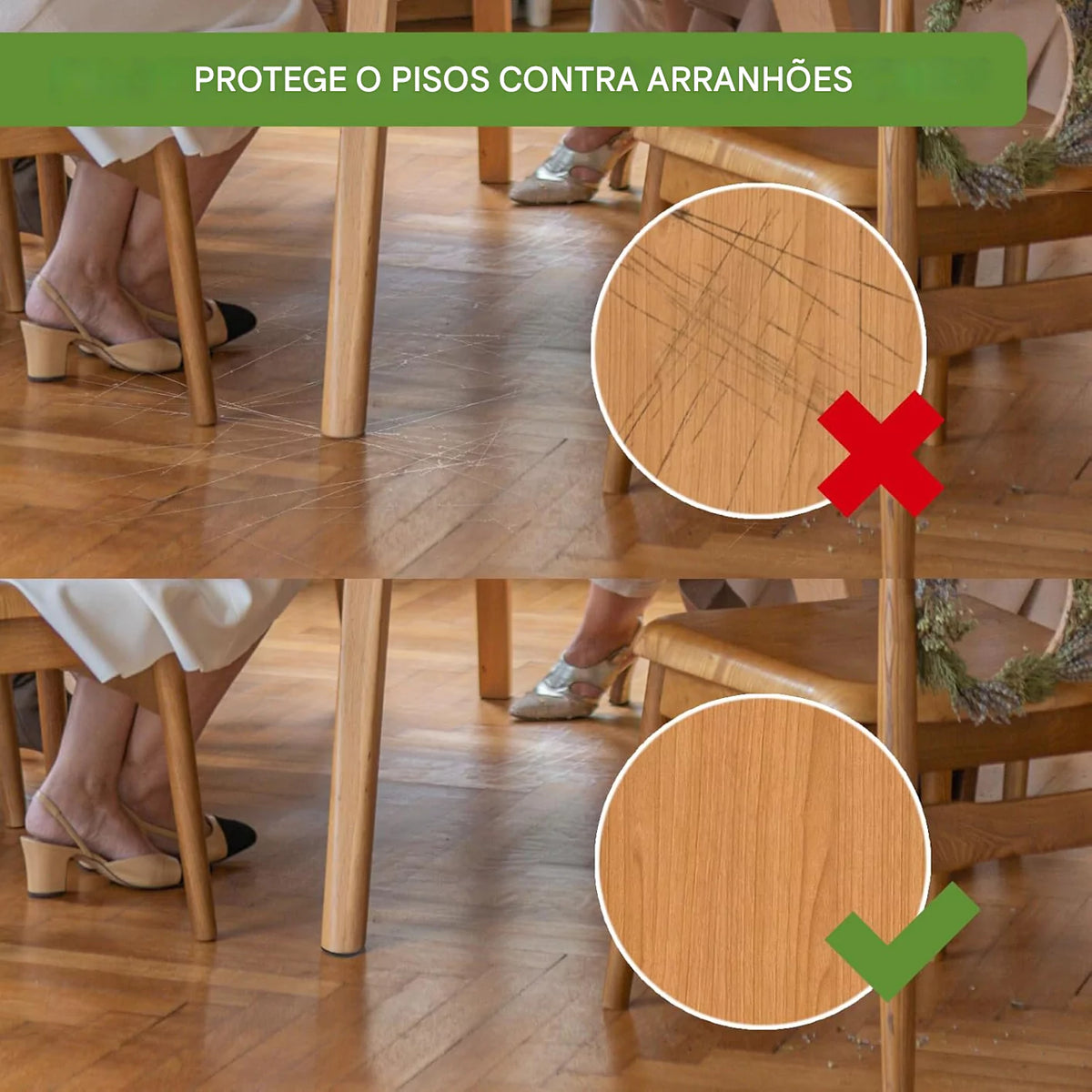 Kit 48 Feltro de Borracha Antiderrapante para Proteção de Pé de Cadeira e Móveis lar da ana