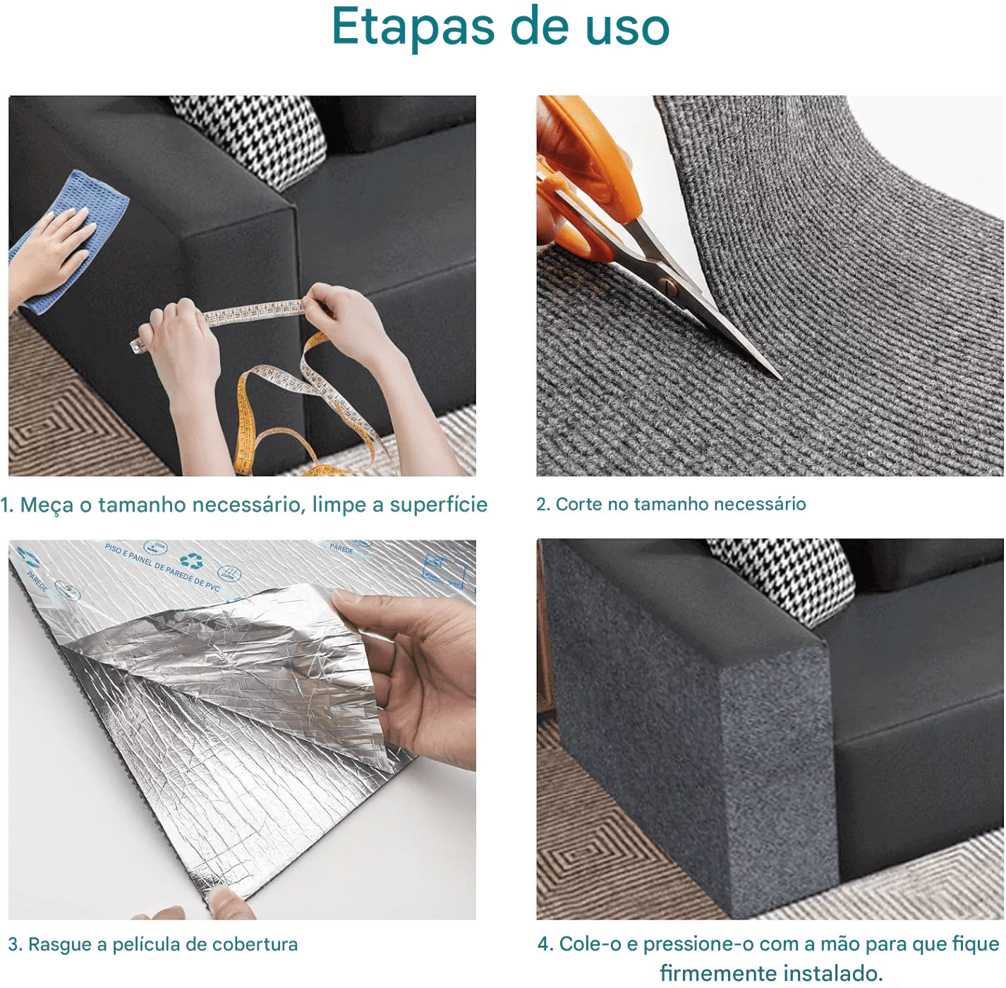 Protetor de Sofá Anti Gatos - Tecido Arranhador Adesivo para Móveis | Lar da Ana