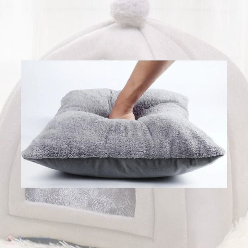 Caminha Iglu Cabana para Cachorro Gato com Almofada lar da ana