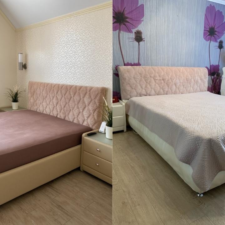 Capa de Cabeceira Casal Solteiro em Veludo