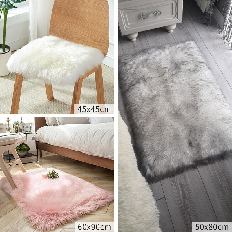 Tapete para Sala Retangular Peludo Liso
