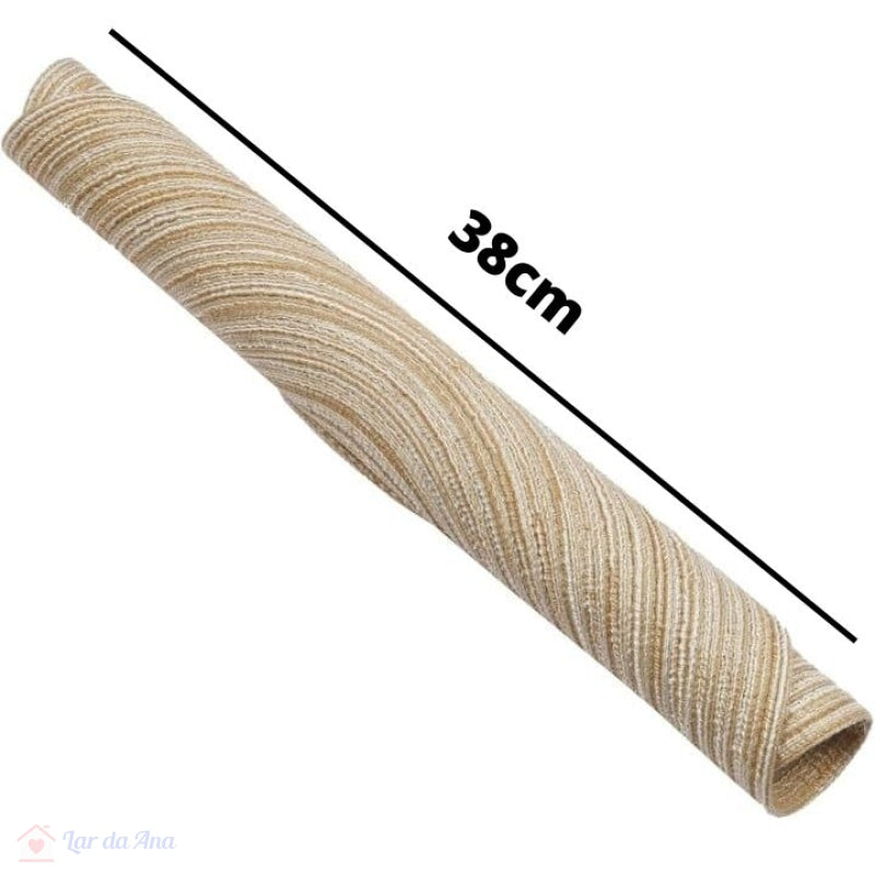 Jogo Americano Redondo Tecido Trançado 4 peças lar da ana