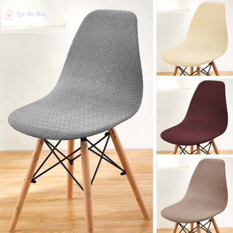 Kit Capas de Cadeira Eames Eiffel - Tecido Jacquard Lar da Ana