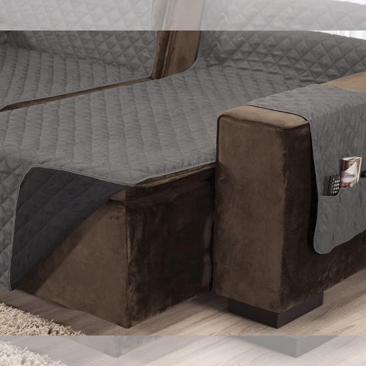 Protetor de Sofá Retrátil 2 Lugares/Módulos lar da ana cinza