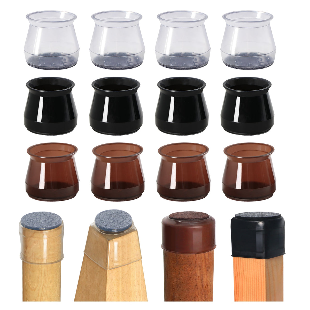 Kit Protetores de Pés de Cadeiras em Silicone lar da ana