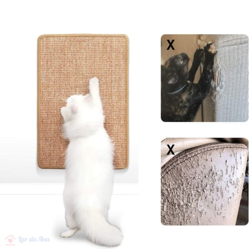 Tapete Arranhador para Gatos - Fibra de Sisal lar da ana