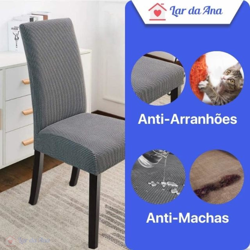 Kit Capas para Cadeira Impermeável - Cinza Claro