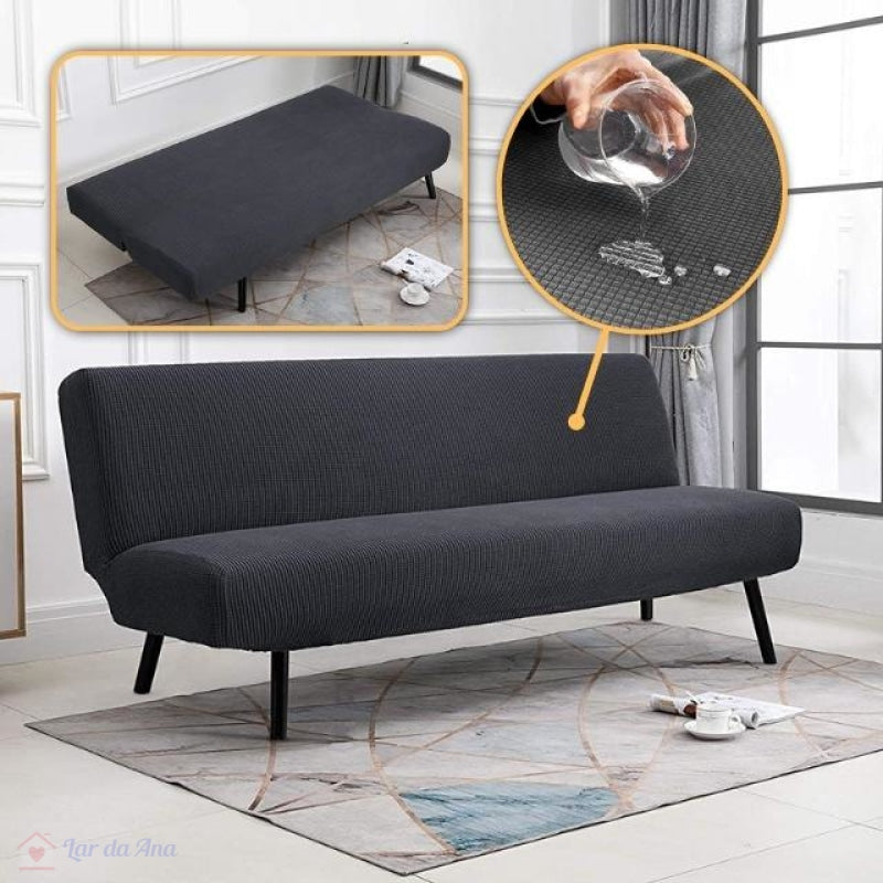 Capa de Sofá Cama Impermeável cinza escuro lar da ana https://lardaana.com/products/capa-de-sofa-cama-impermeavel