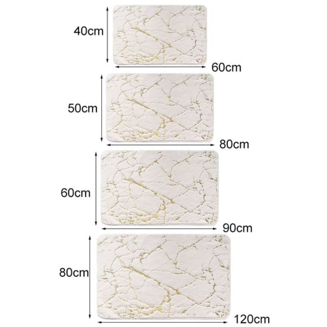 Tapete para Banheiro branco Detalhes Dourados Lar da Ana