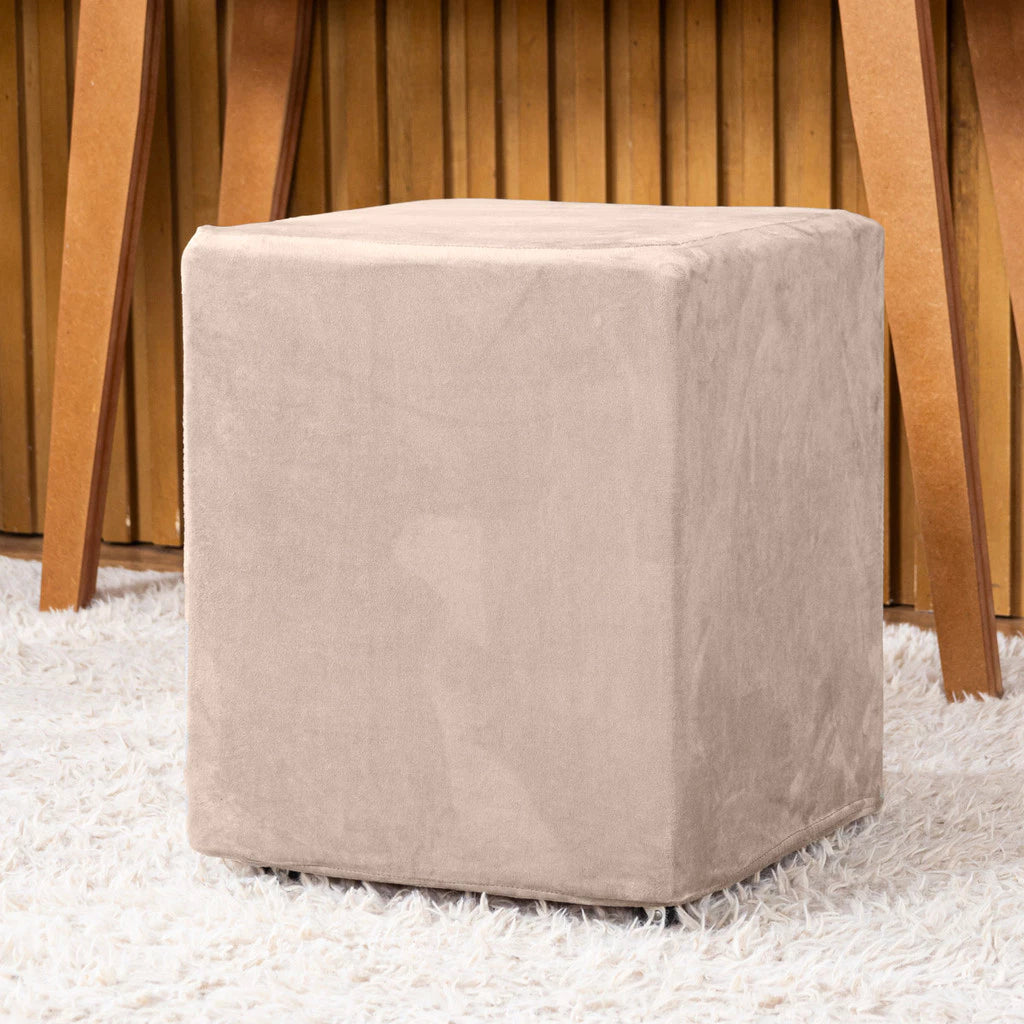 Capa de Puff em Veludo Suede – Sofisticação, Conforto e Renovação Imediata Lar da Ana