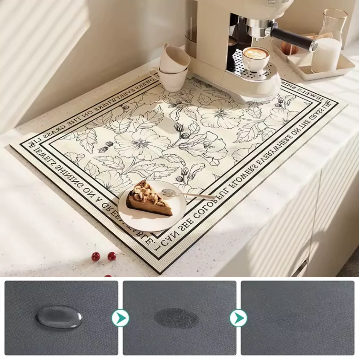 Tapete Escorredor de Louça Ultra Absorvente Lar da Ana