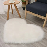 Tapete fofo Peludo de Coração Decorativo