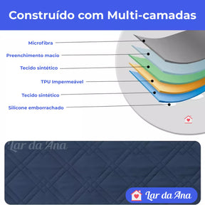 Protetor de Colchão Impermeável Lavável – Capa Protetora para Cama com Pets e Crianças Lar da Ana