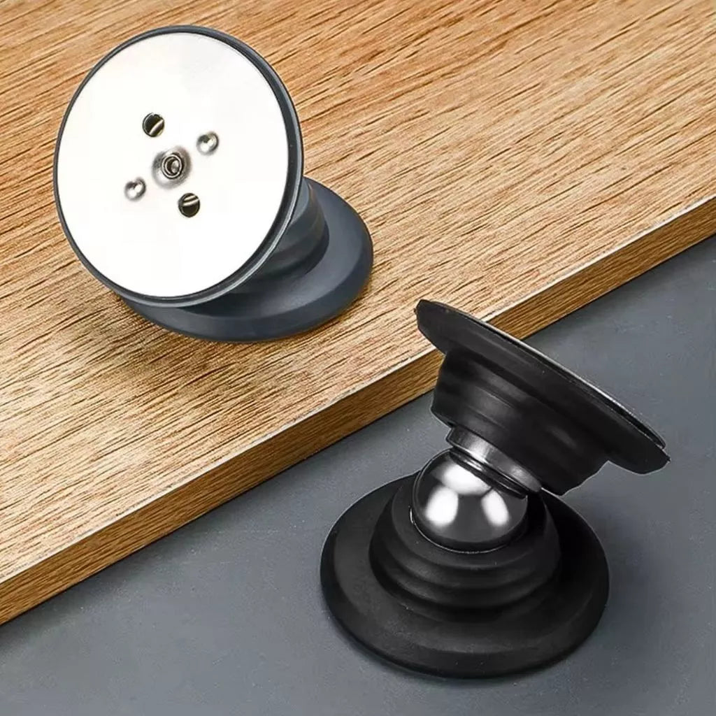 Trava Porta Magnético em Aço Inox com Adesivo e Parafusos – Fixador de Porta com Ímã Lar da Ana