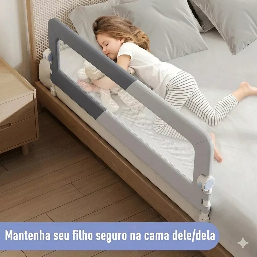 Grade de Proteção para Cama Dobrável – Barra de Segurança para Crianças, Adultos e Idosos Lar da Ana