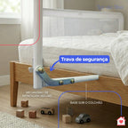 Grade de Cama Dobrável com Tela de Segurança Lar da Ana