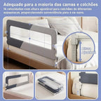 Grade de Proteção para Cama Dobrável – Barra de Segurança para Crianças, Adultos e Idosos Lar da Ana