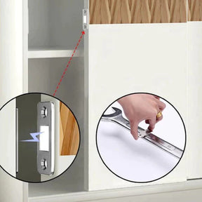 Fecho Magnético Slim de Neodímio para Portas e Armários – Aço Inoxidável, Ultra Fino Lar da Ana
