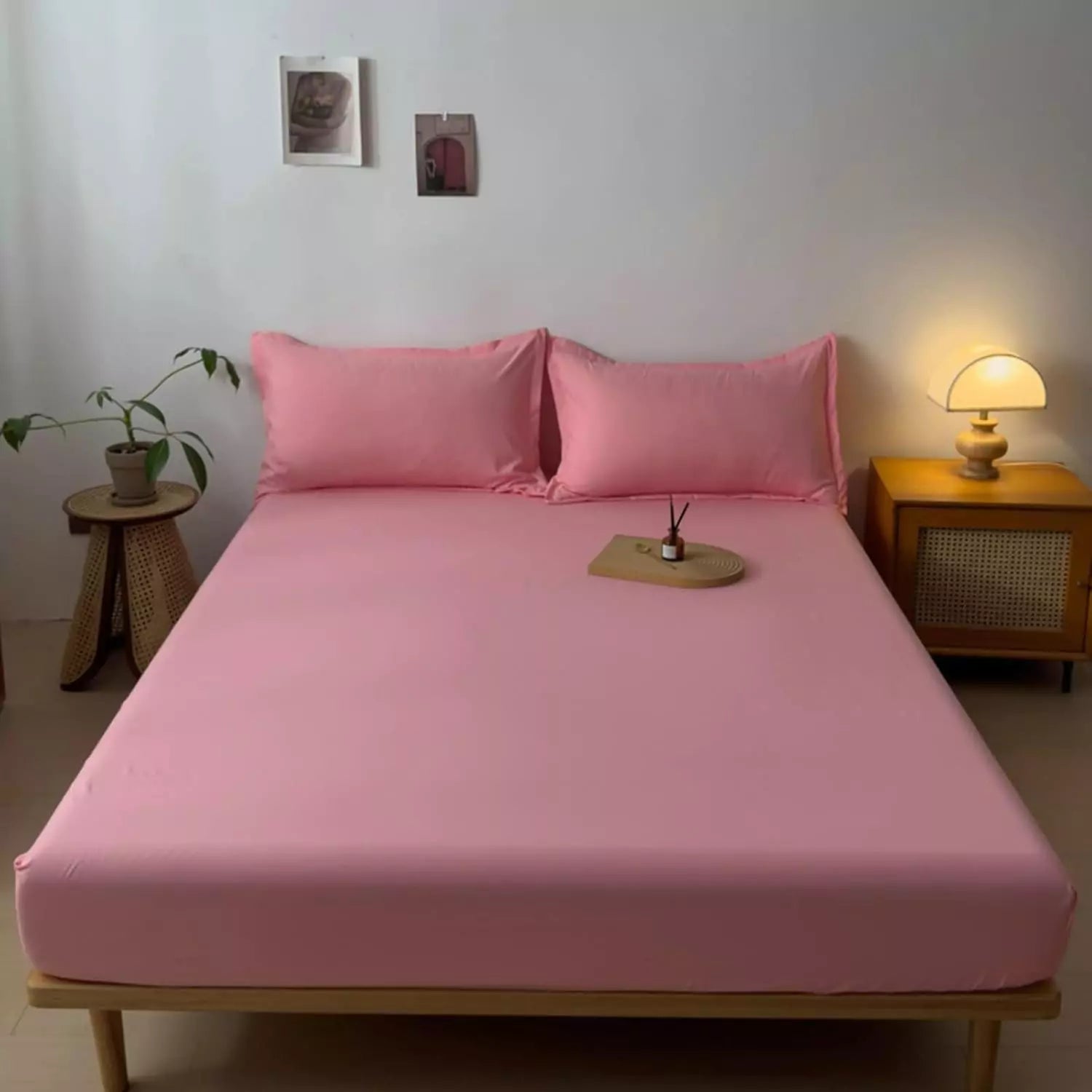 Jogo de Cama 100% algodão Kit 3 Peças rosa lar da ana