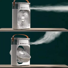 Mini Climatizador Portátil USB com Reservatório de Água e LED – Ventilador Umidificador 3 Velocidades Lar da Ana