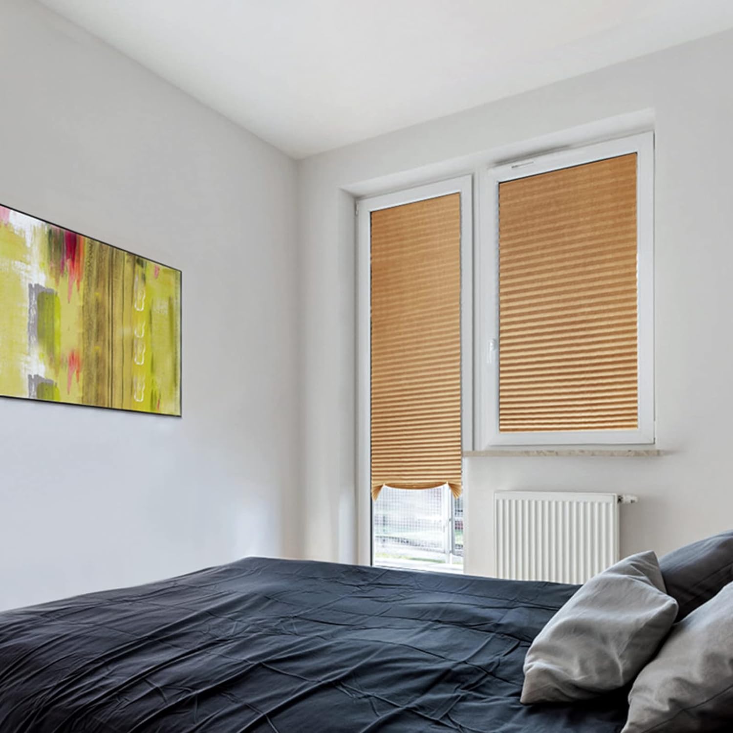 Persiana Plissada Auto-adesiva Vertical para Janela lar da ana