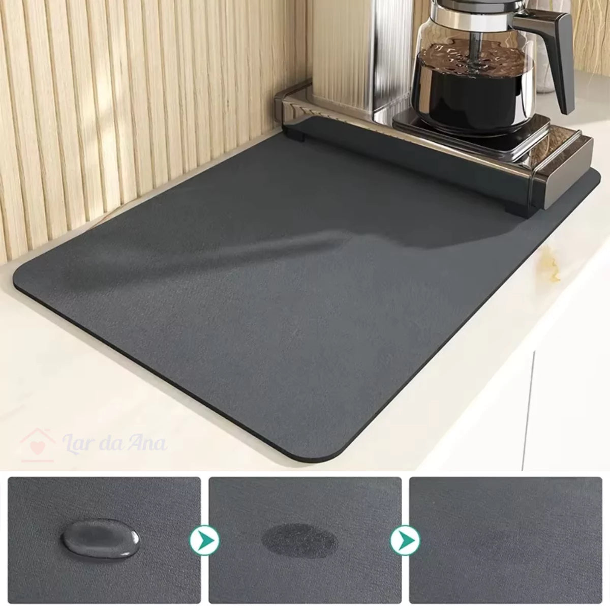 Tapete Escorredor de Louça Ultra Absorvente Lar da Ana