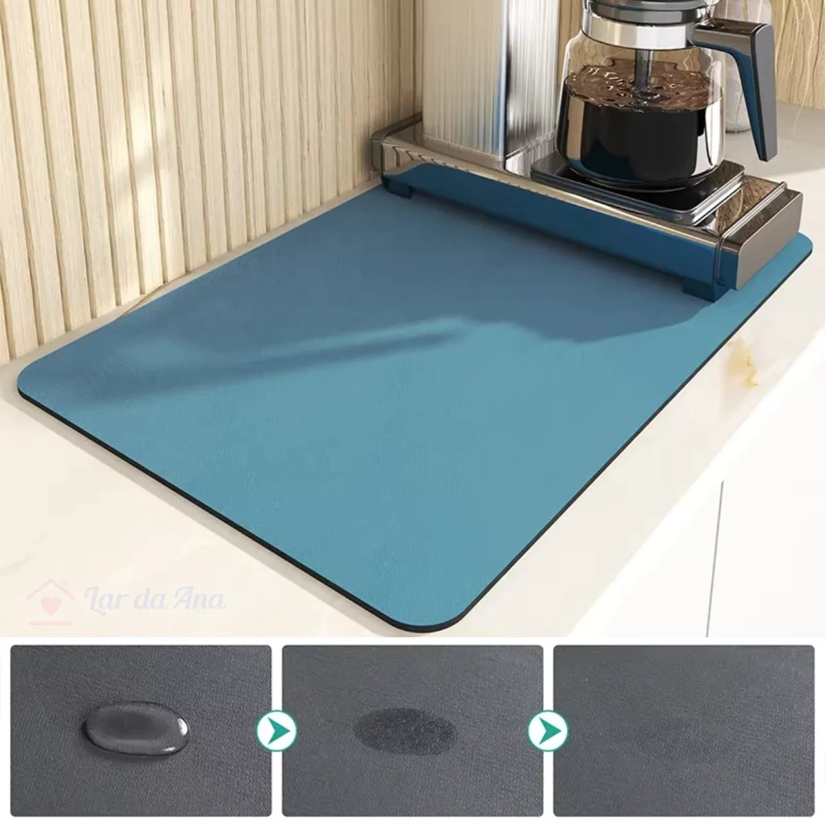 Tapete Escorredor de Louça Ultra Absorvente Lar da Ana
