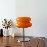 Abajur Decorativo Macaron - Luminária de Mesa de Vidro