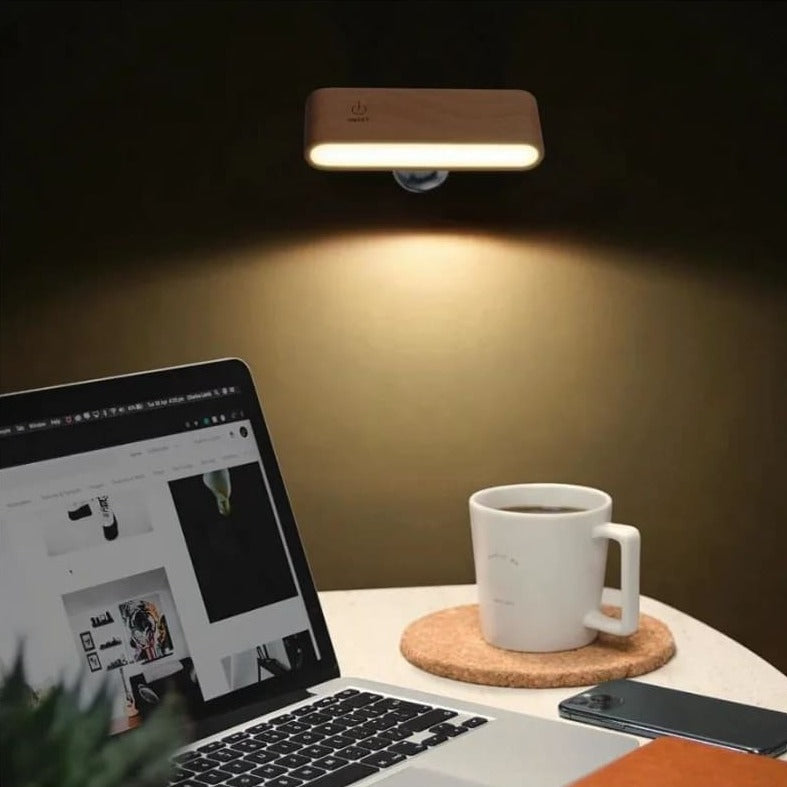 Arandela de Parede Interna LED Dimmer Madeira lar da ana