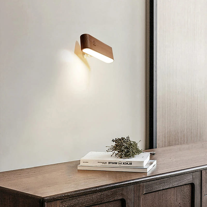 Arandela de Parede Interna LED Dimmer Madeira lar da ana