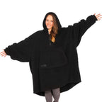 Blusa Moletom Cobertor de Manta Microfibra preto lar da ana