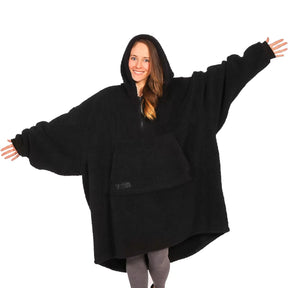 Blusa Moletom Cobertor de Manta Microfibra preto lar da ana