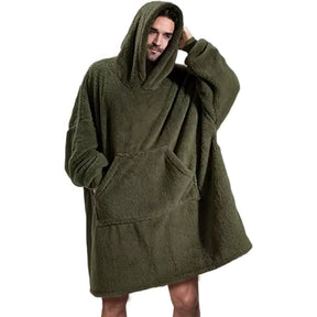 Blusa Moletom Cobertor de Manta Microfibra verde militar lar da ana