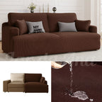 Capa Sofá Retrátil Semi Impermeável - Tecido Jacquard Marrom Lar da Ana