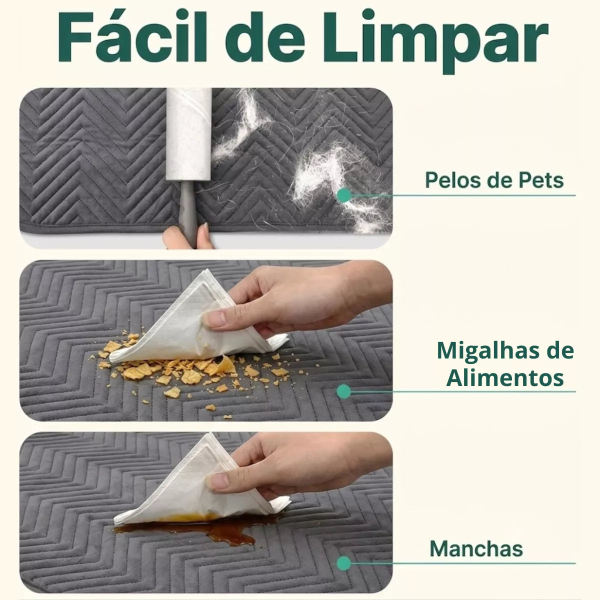 Capa Protetora para Assento de Sofá Pet Impermeável Antiderrapante Lar da Ana
