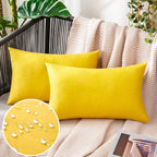 Capa de Almofada Impermeável UltraShield - Proteção e Conforto para Estofados amarelo lar da ana
