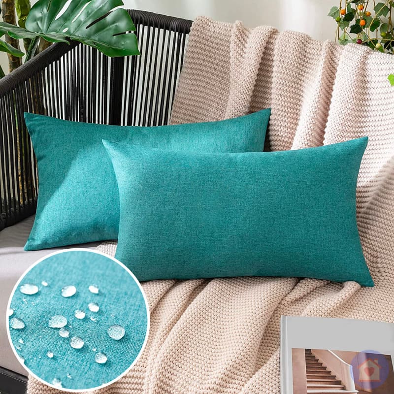 Capa de Almofada Impermeável UltraShield - Proteção e Conforto para Estofados azul turquesa lar da ana