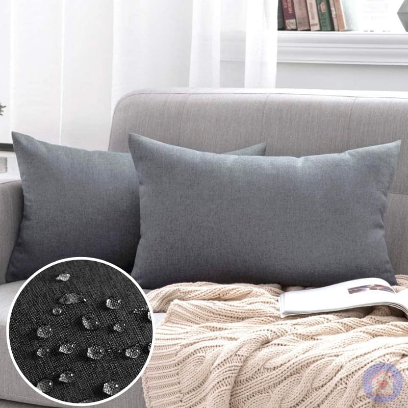 Capa de Almofada Impermeável UltraShield - Proteção e Conforto para Estofados cinza claro lar da ana
