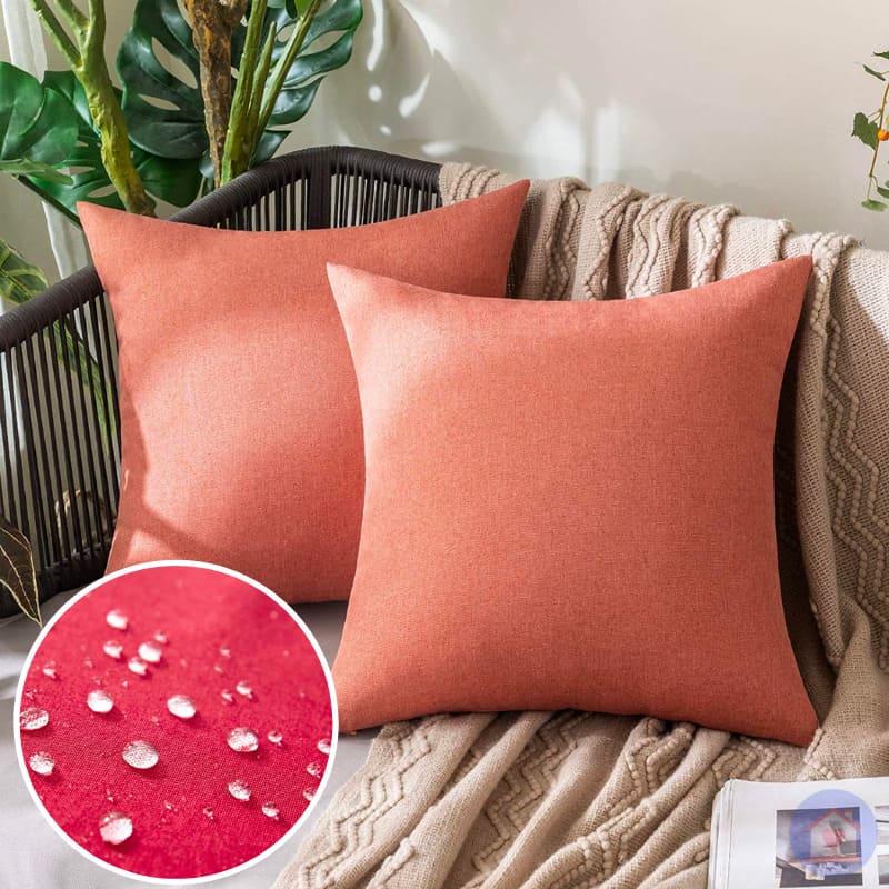 Capa de Almofada Impermeável UltraShield - Proteção e Conforto para Estofados rosa salmão lar da ana