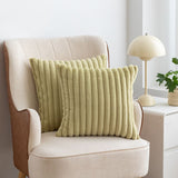 Capa de Almofada Listrada Decorativa de Luxo Moderna - imita Pele de Coelho