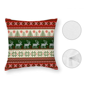 Capa de Almofada Xadrez Natalina Dupla Face - Decoração de Natal Lar da Ana