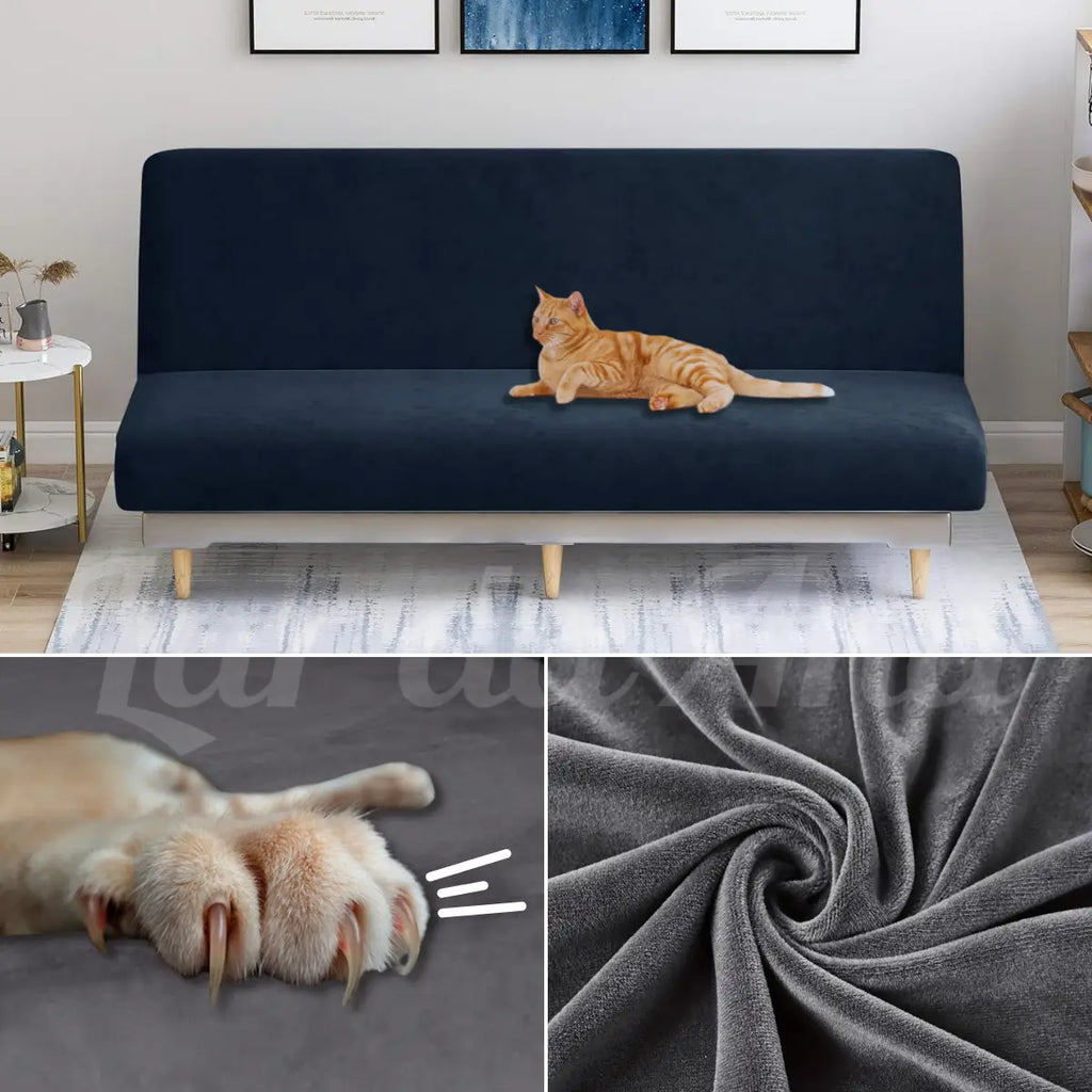 Capa de Sofá Cama Anti Arranhão Anti Gatos - Veludo