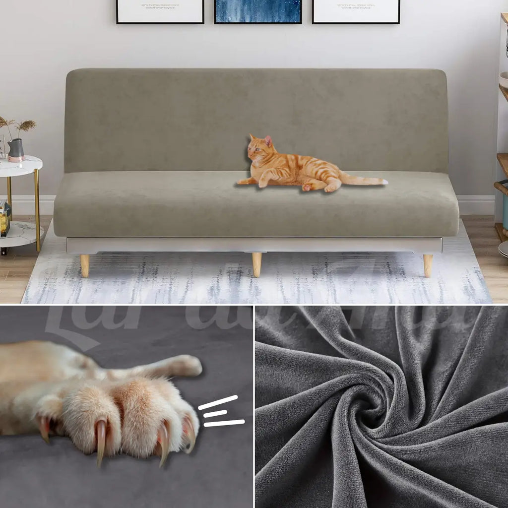 Capa de Sofá Cama Anti Arranhão Anti Gatos - Veludo
