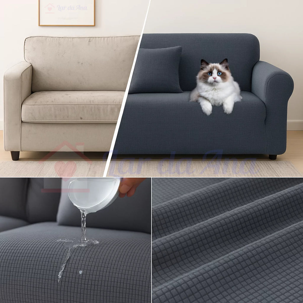 Capa de Sofá Impermeável - Cinza lar da ana https://lardaana.com/products/capa-de-sofa-impermeavel-atualizada