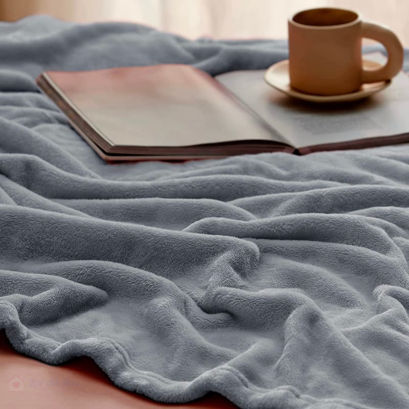Cobertor Manta Microfibra Solteiro Casal Queen cinza claro lar da ana